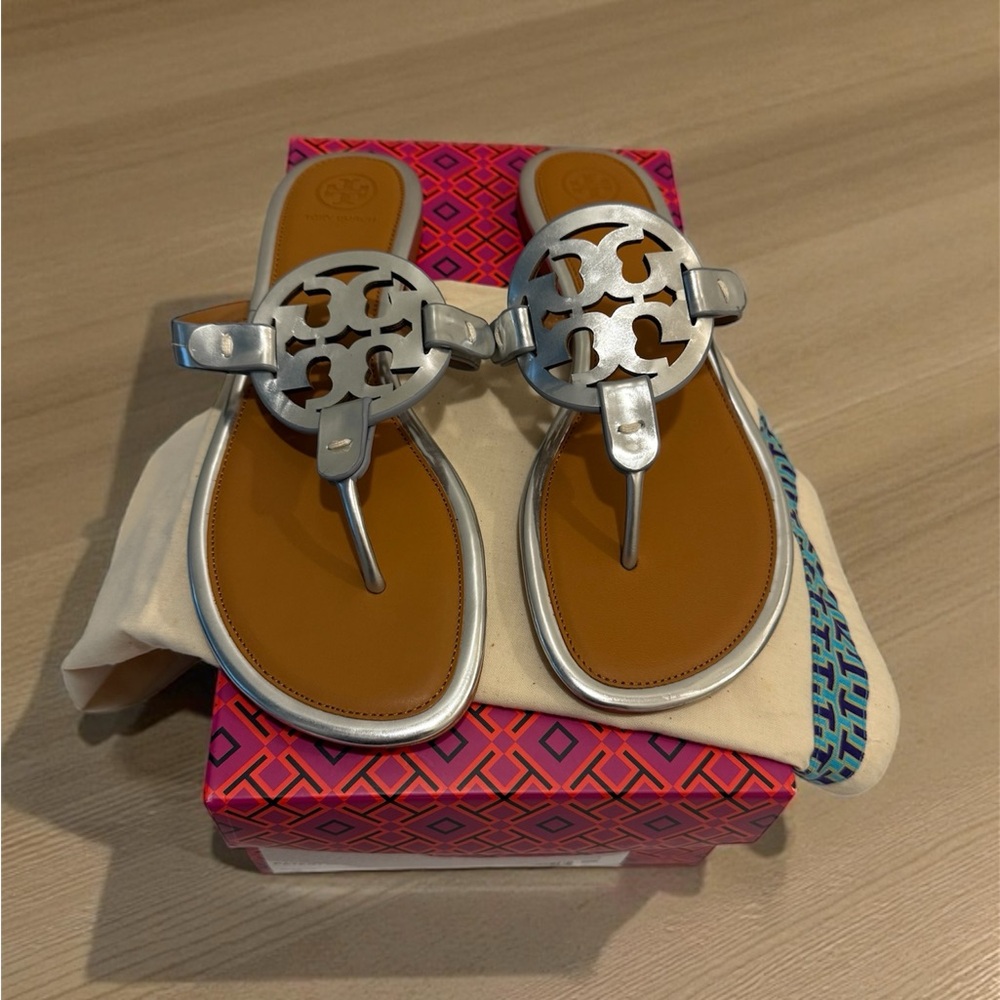 Tory Burch Silver Miller Sandals